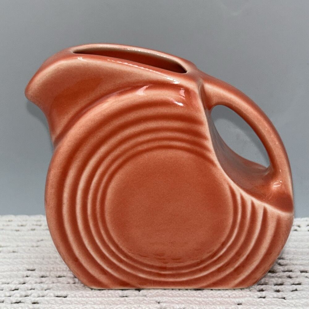 RETIRED PERSIMMON Fiesta Mini Disc Disk Pitcher Homer Laughlin Fiestaware NEW!